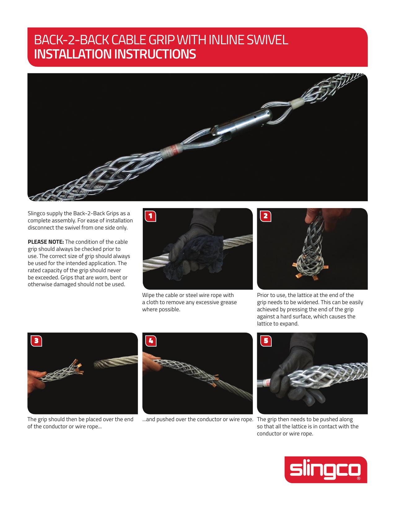 Back-2-Back Cable Grip Installation Guide