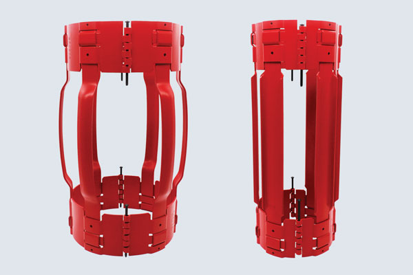 Hinged bow spring centralizers